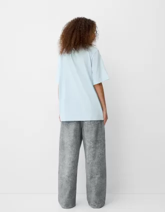 Camiseta oversize manga corta Blue