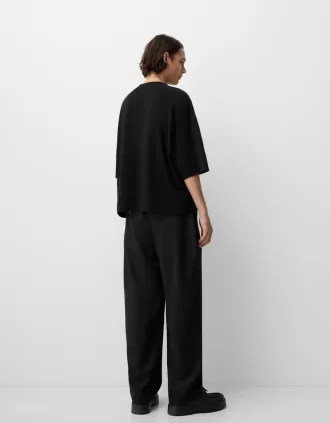 Camiseta oversize manga corta Black