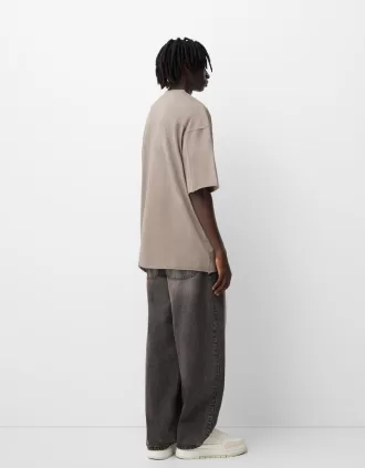 Camiseta oversize manga corta Camel
