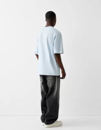 Camiseta oversize manga corta Light blue
