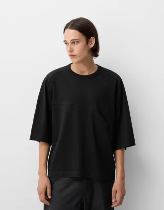 Camiseta oversize manga corta Black