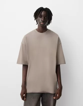 Camiseta oversize manga corta Camel