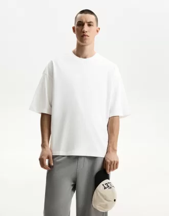 Camiseta oversize manga corta White