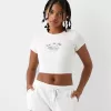 Camiseta punto gofre manga corta estampada Grey