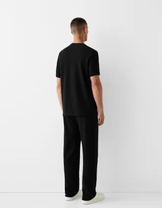 Camiseta textura manga corta Black