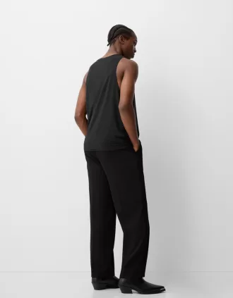 Camiseta tiras doble capa Black