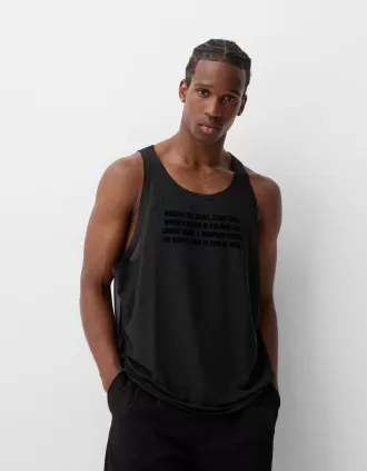 Camiseta tiras doble capa Black