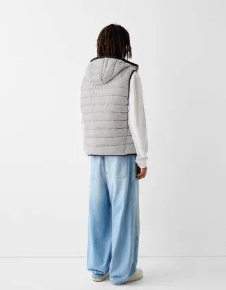 Chaleco acolchado ligero con capucha Grey