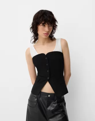 Chaleco bandeau contraste Black