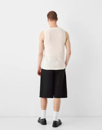Chaleco calado Off white
