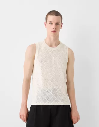 Chaleco calado Off white