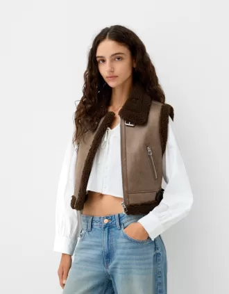 Chaleco de doble cara Brown