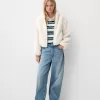 Chaqueta acolchada con capucha de pelo sintético Off white