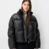 Chaqueta acolchada de piel sintética Black Chaqueta acolchada de piel sintética Black