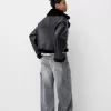Chaqueta biker de borreguito sintético Black