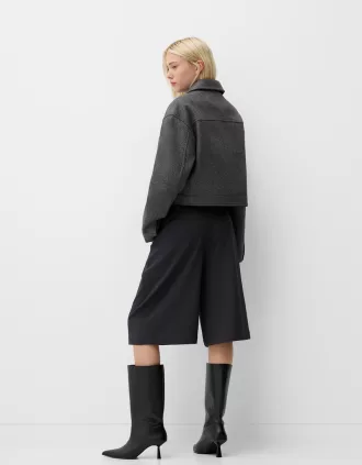 Chaqueta corta suave Dark grey