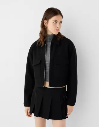 Chaqueta corta suave Black