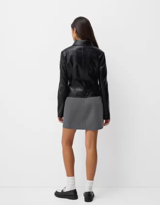 Chaqueta de piel sintética Black