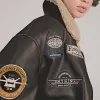 Chaqueta doble faz con parches Black