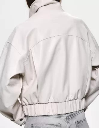 Chaqueta efecto piel Cream
