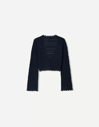 Chaqueta rústica calada Blue