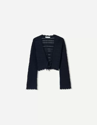 Chaqueta rústica calada Blue