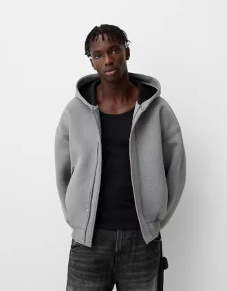 Chaqueta técnica con capucha Grey