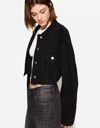 Chaqueta vaquera corta Black