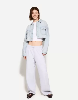 Chaqueta vaquera corta Light blue
