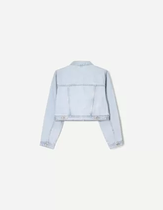 Chaqueta vaquera corta Light blue