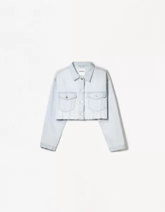 Chaqueta vaquera corta Light blue