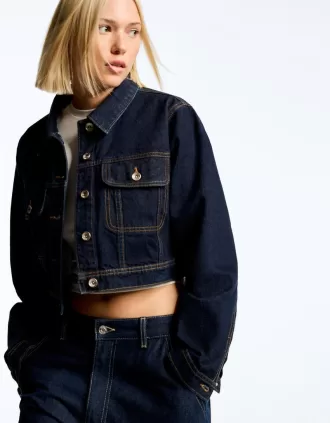 Chaqueta vaquera corta Navy