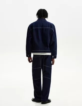 Chaqueta vaquera estilo camionero Navy