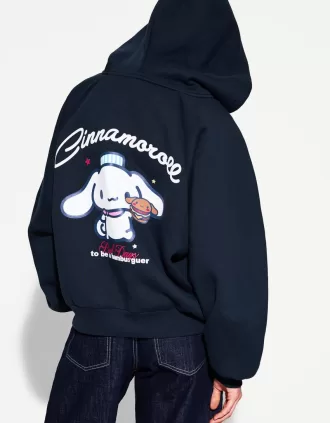 Cinnamoroll sudadera con capucha y cremallera Navy