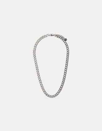 Collar de cadena de acero inoxidable Silver