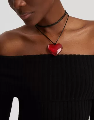 Collar de corazón Red