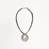 Collar de cordón con colgante Silver