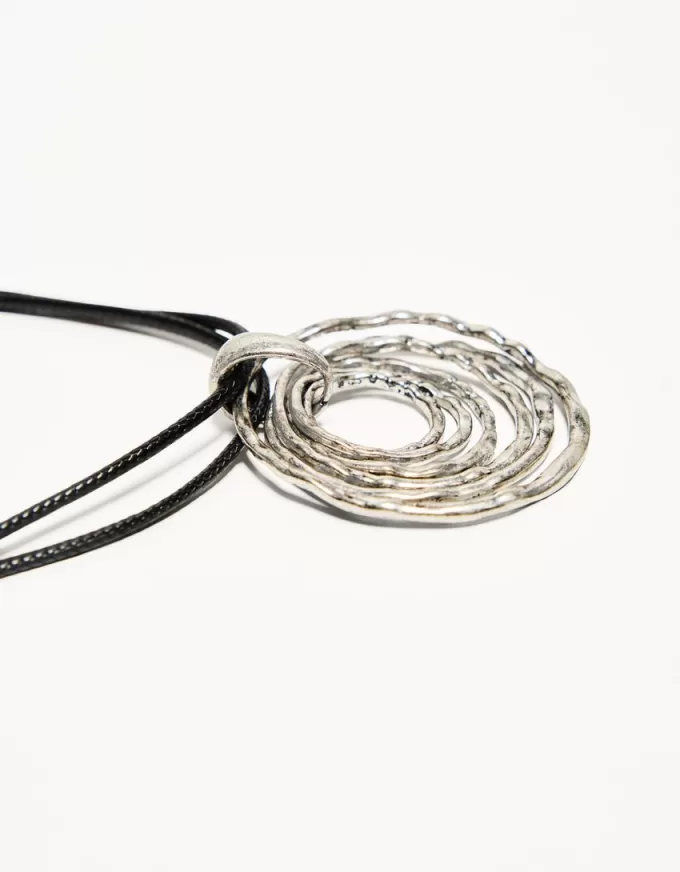 Collar de cordón con colgante Silver
