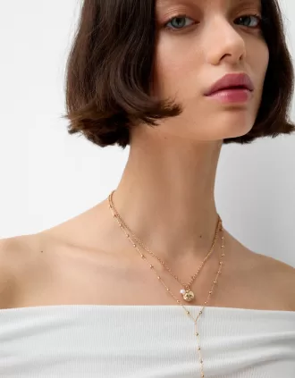 Collar largo de rosas Gold