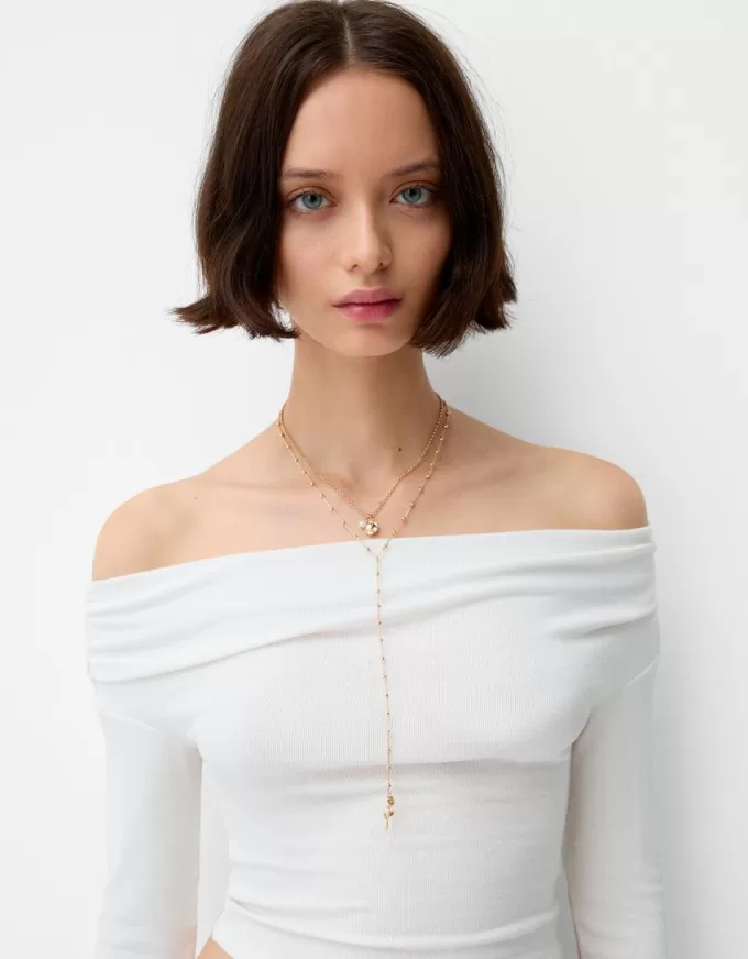 Collar largo de rosas Gold Collar largo de rosas Gold