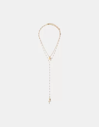 Collar largo de rosas Gold