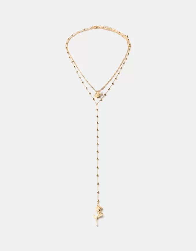 Collar largo de rosas Gold Collar largo de rosas Gold