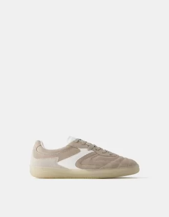 Deportivas retro piel serraje Grey