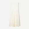 Falda midi de encaje Off white