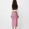Falda midi de lentejuelas Pink