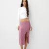 Falda midi de lentejuelas Pink