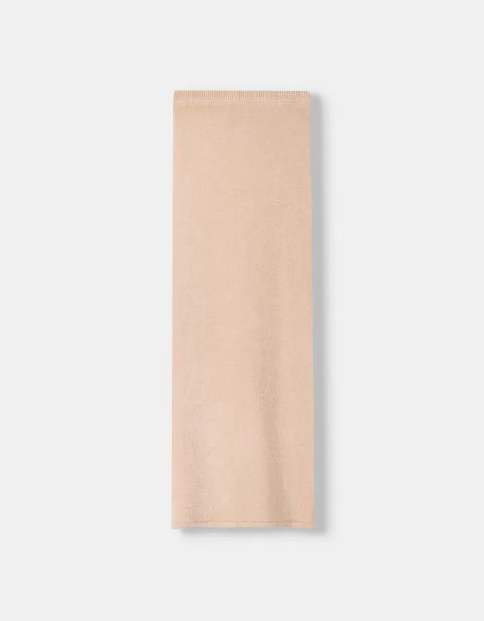Falda midi de terciopelo Sand