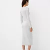 Falda semi larga fruncida Grey