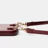Funda iPhone efecto piel con cordón Burgundy
