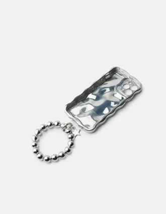 Funda metalica para celular con pulsera Grey